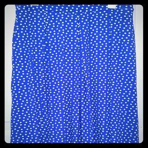 NWOT Lularoe Blue Polkadot Madison Skirt